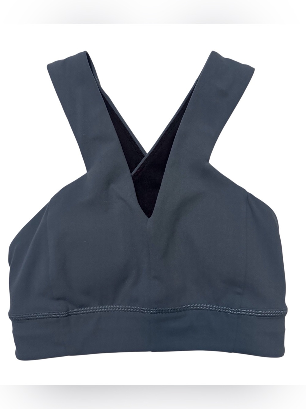 Lululemon Size 2 Blue Green Lab Nulu Cross Back Bra Sports Athletic Lounge Yoga